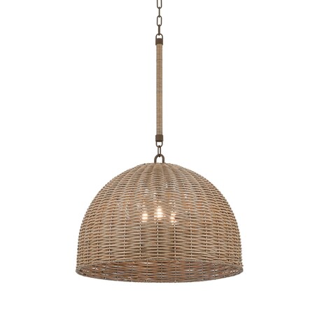 Troy Lighting Huxley 3 Light Pendant 24 In. Textured Bronze F2024-TBZ