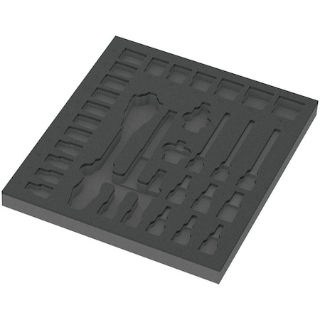 Wera 9822 Foam insert 8000 C Zyklop 1/2 in ratchet set 1, empty, 344 x 30 x 392 mm 5137322001