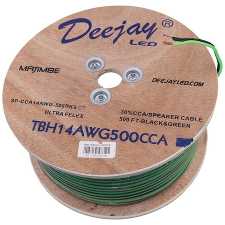 Deejay Led 14-Gauge Thick CCA Premium Ultra Flex Speaker Wire 500 foot roll TBH14AWG500CCA