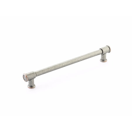 Schaub Steamworks 8in Cabinet Pull Distressed Pewter and Copper Finish 79-8-DP-C
