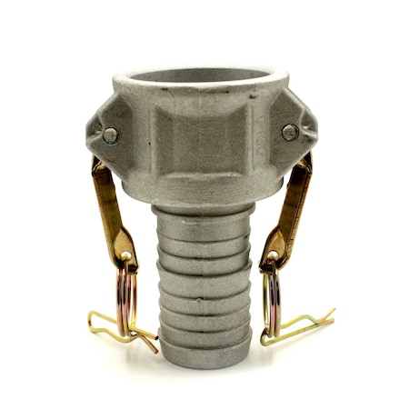 Firesafe 2-1/2" Female Camlock Coupler x 2-1/2" Hose Barb Aluminum Fitting with Brass Handles - Style C 8613012