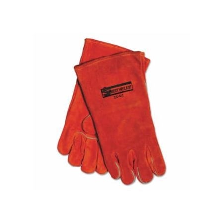 Best Welds Split Cowhide Welding Gloves, Split Cowhide, Large, Right Hand, Russet 902-20GC