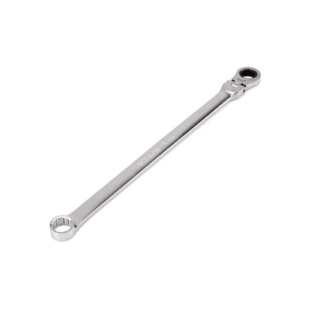 Tekton 18 mm Long Fixed/Flex Head 12-Point Ratcheting Box End Wrench WRB35418