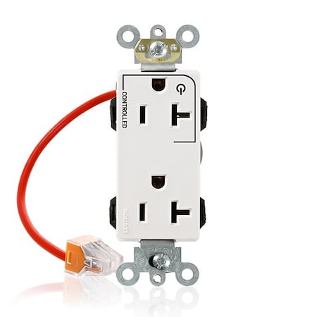 Leviton PlugsandReceptacles, 20A, 125VAC, Wht, Nylon M1636-1CW