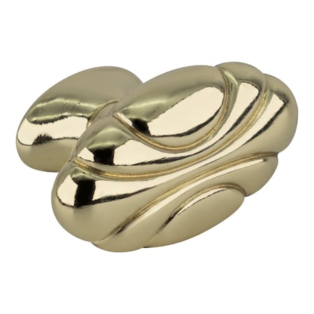 Brixwell Radiance Traditional Oval Cabinet Knob For Kitchen And Home Hardware 1-1/2 in Length Polished Brass BXB36931