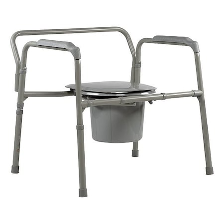 Dynarex Commode Chair, Gray, Steel 10374