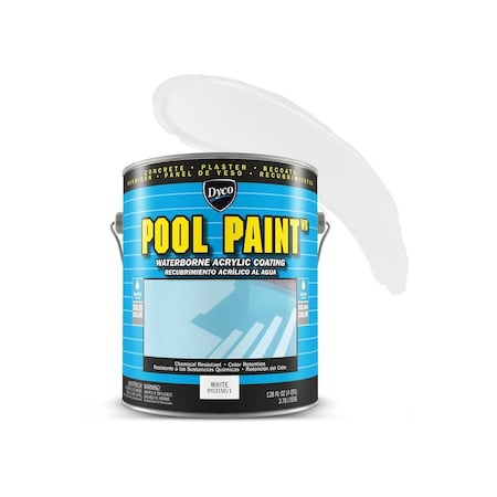 Paints Swimming Pool Paint, Acrylic, White, Gallon DYC3150/1