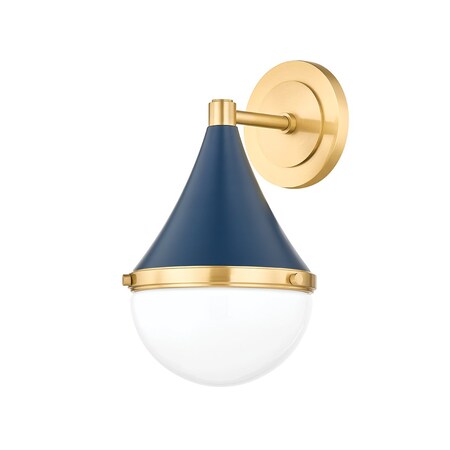 Mitzi Ciara 1 Light Wall Sconce 30 In. Aged Brass/Soft Navy H787101-AGB/SNY