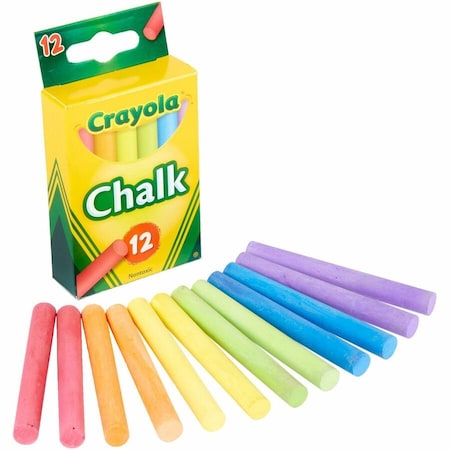 Crayola Colored Chalk, 3.3'' x 0.4'', 12PK 51-0816