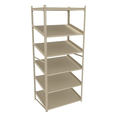 Tennsco Boltless Shelving Unit, 24"D x 36"W x 84"H, 5 Shelves, Carbon Steel ZT7-3624S-5