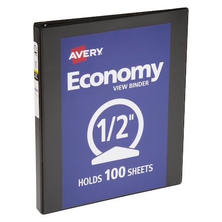 Avery Economy View 3 Ring Binder, 0.5 in Round 05751