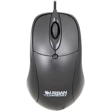 Urban Factory Urban Factory Crazy Mouse - Cable - Black - USB - 800 dpi - Scroll Wheel BCM01UF