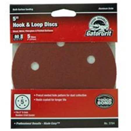 Defenseguard 3785 5 In. 60 Grit 5 Hole Hook & Loop, 5PK DE3671582