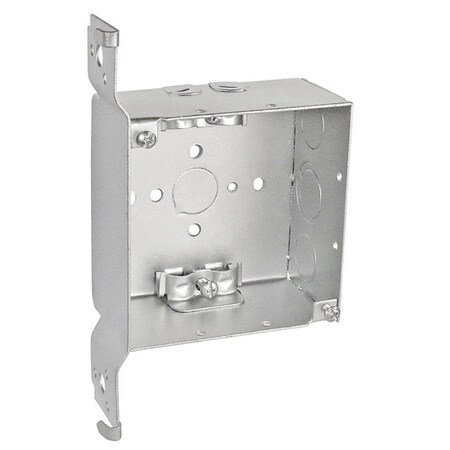 Southwire Electrical Box, 30.3 cu in, Junction Box Type, 4 Gangs, Steel, Square Shape 52171-WBR