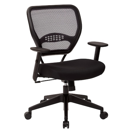 Space Seating 55 Series Professional Black AirGrid Back Managers Chair, Black 5500-3M