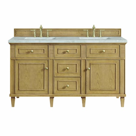 James Martin Vanities Lorelai 60'' D Vanity, Light Natural Oak w/ Victorian Sil Silestone Top w/FreePower Wireless Charger 424-V60D-LNO-FVSL