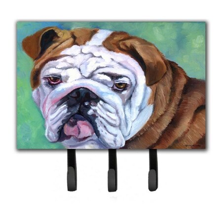 Carolines Treasures Admiral The English Bulldog Leash and Key Holder 7349TH68