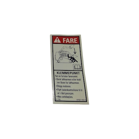 Cnh DECAL, CNH OEM 87621193 87621193