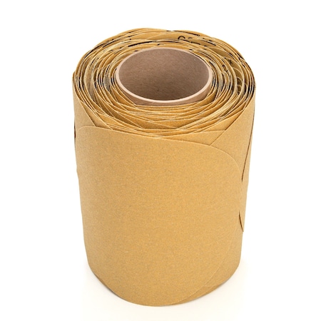3M Gold Disc Roll, 01493, 8 in, P80, 125 discs per roll, 4PK 236U