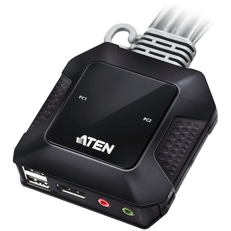 Aten 2-Port USB-C DisplayPort Hybrid Cable KVM CS52DP