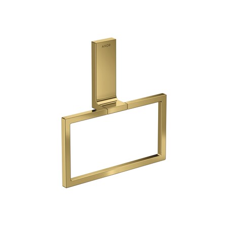 Axor Universal Rectangular Towel Ring in Polished Gold Optic 42623990