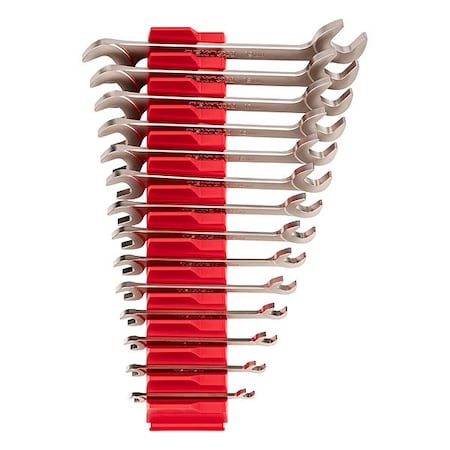 Tekton Angle Head Open End Wrench Set, Modular Organizers, (6-19 mm) - WAE92501