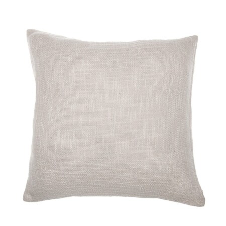 Homeroots 20" Red and Ivory Geometric Cotton Blend Throw Pillow With Embroidery 549410