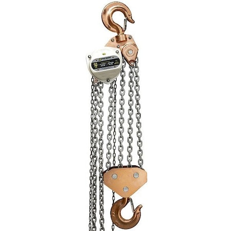 Oz Lifting Products Manual Chain Hoist, 40 ft Chain L, White OZSR100-40CH