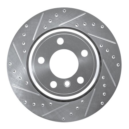 Dynamic Friction Co DFC Brake Rotor - Drilled and Slotted - Silver 631-31138L