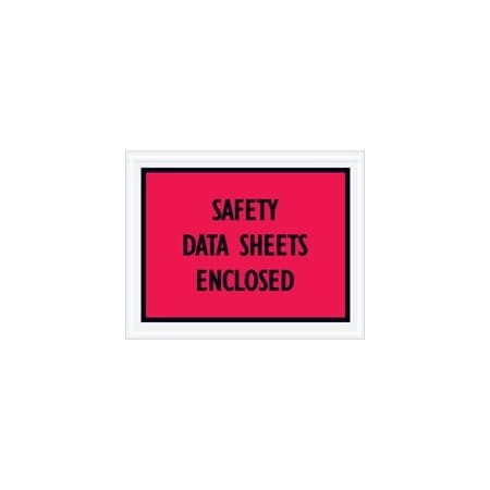Bubblefast 7 x 5 1/2'' Red ''Safety Data Enclosed'' Envelopes, 1000PK BFPL400