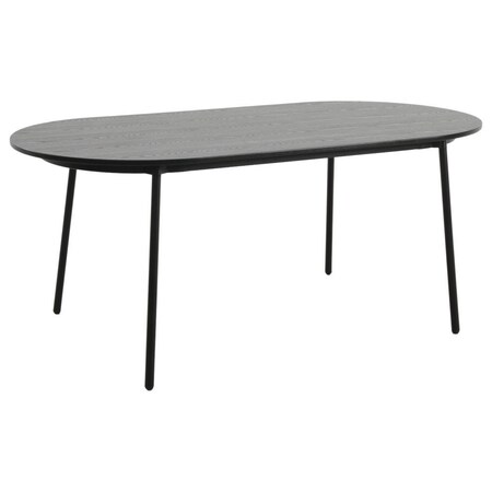 Leisuremod Oval 70.9 in W, 29.5 in L, MDF/Steel, Black TT70BL