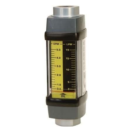 Omega Flow Meter, Economical, In-line, Oil, 0.2 GPM to 2 GPM, 3500 psi, 1/2 " NPT Female, 116 degC (240 d FL-6102A
