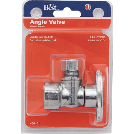Do It Best 1/2'' FIP x 3/8'' OD Quarter Turn Angle Valve DIB51PCLF