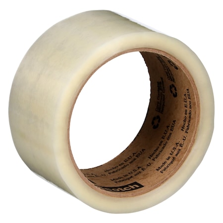 Scotch Carton Sealing Tape, 1.8 mil Thick, 2 in W x 50 m L, 3 in Core Dia., Clear, 6 PK 371