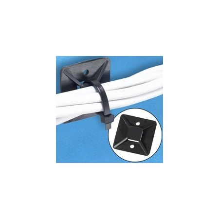 Bubblefast 100-1 x 1'' Black Cable Tie Mounts, 100PK BFCTM11B