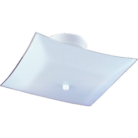 Boston Harbor Ceiling Light Fixture, 2Lamp, CFL Lamp, White Fixture F98WH02-12643L