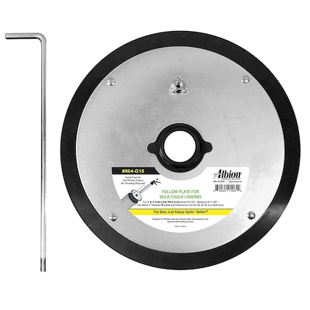 Albion Slip-on Follow Plate for 5 Gallon Pail (No Threading) 504-G15