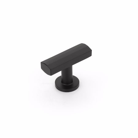 Schaub Heathrow 1-3/4in T Cabinet Knob Matte Black Finish 552-MB