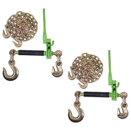 Mytee Products Chain & Binder Kit -2PK 3/8in-1/2inRatchet Chain Binder & 2PK 3/8inx16ft Chain, 2PK CBFHSH3812x2-CH3816x2-KIT