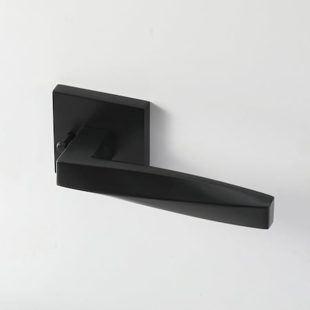 Mcbowery Convex Matte Black Combined Bed/Bath & Hall/Closet Modern Door Handle (Privacy/Passage - Right Hand) MB-1102PVMB-RH