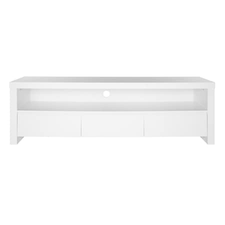 Homeroots 59in White Enclosed and Open Storage TV Stand 699849