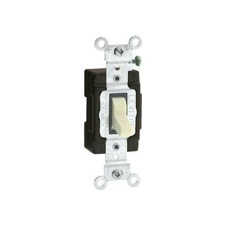 Leviton Toggle SP 15A Illum Commercial Ivory 5501-LHI