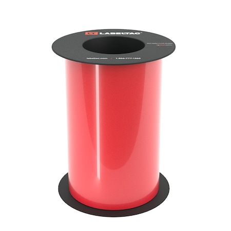 Labeltac Safety Grade Reflective Label Supply 8in x 75ft LT9, Red LT804SGRF-C