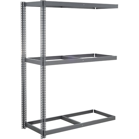 Global Industrial 3 Shelf, Heavy Duty Boltless Shelving, Add On, 72"W x 24"D x 84"H, No Deck B3154067