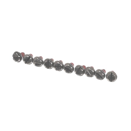 Antunes Screw, Slotted Hex, 10-32 x 3/8in, 8PK 310P178