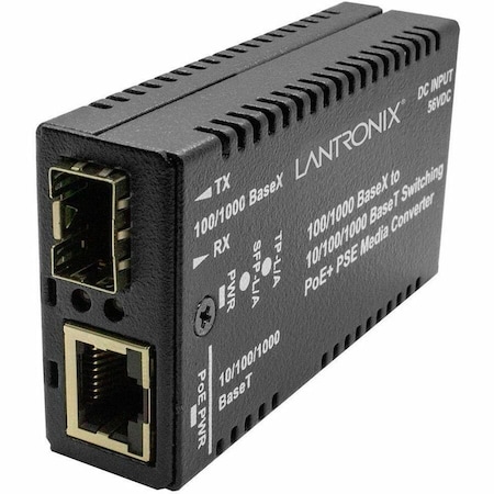 Transition Networks POE MEDIA CONVERTER 1GE TP TO FIBE SFPR MINI 802.3AT PSE W/ -NA PWR M/GE-PSW-PSE-01-NA
