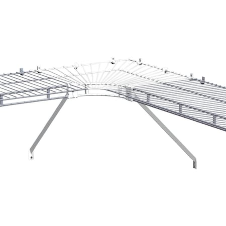 Closetmaid 16'' Shelf & Rod Wire Closet Corner Shelf Kit White 2106700