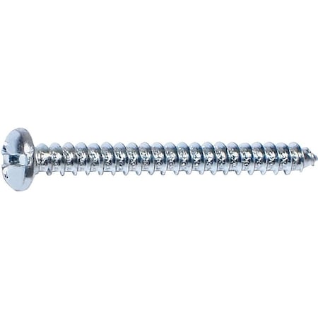 Midwest Fastener Thread Cutting Screw, #14 x 1 in, Zinc Plated Combination Phillips/Slotted Drive 03210