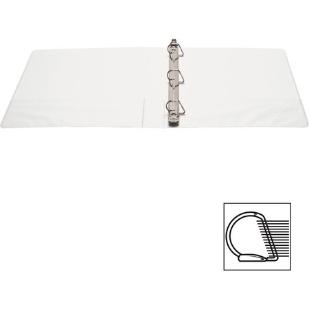 Business Source Ring Binder, White, Clear Sleeve BSN28440