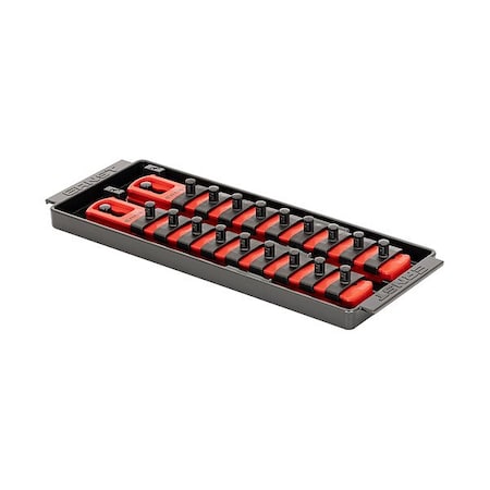 Ernst Manufacturing Socket Organizer, Red, 3 5/8" D 8552